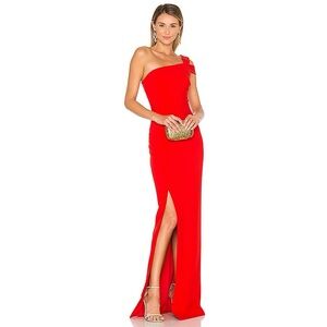 Likely Maxson One Shoulder Gown in Scarlett Red Size 2